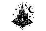 Fantasy Castle Cloud Moon Bundle, an Object Illustration by Gaye Art (Thumbnail 9 of 30)