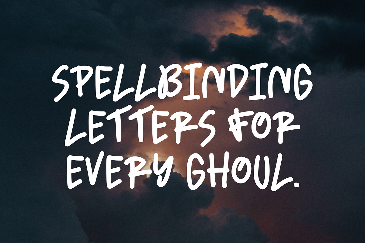 Retro Ghost is a Halloween duo font, a Handwritten Font by Brown Cupple (Photo 11 of 13)