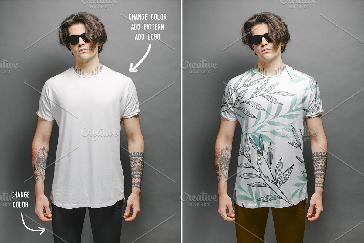 T-shirt mockup (front and back) # 3, a Shirt Mockup by Arfis (Photo 2 of 6)