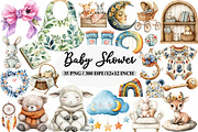 Baby Shower Boho Nursery Clipart, an Illustration by Daily.Designs (Thumbnail 1 of 5)