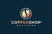Coffee Shop Logo With Coffee Cup, an Object Graphic by PushLogo (Thumbnail 1 of 2)