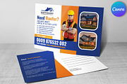 Roof Repair Service Postcard, a Card Template by Psd Templates (Thumbnail 1 of 3)