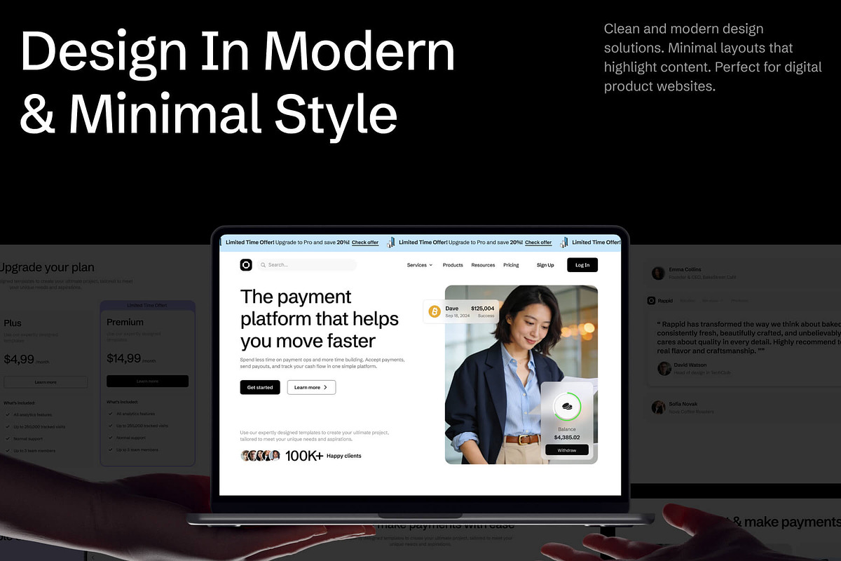 Fintech Website UI Kit, an UI Kit Template by VladTyzun (Photo 7 of 10)