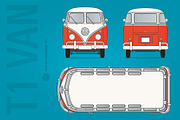 VW T1 VAN blueprint, a Mockup by Twin Design (Thumbnail 2 of 2)