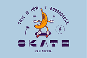 Banana Skater, a Sport Illustration by hand draw (Thumbnail 1 of 6)