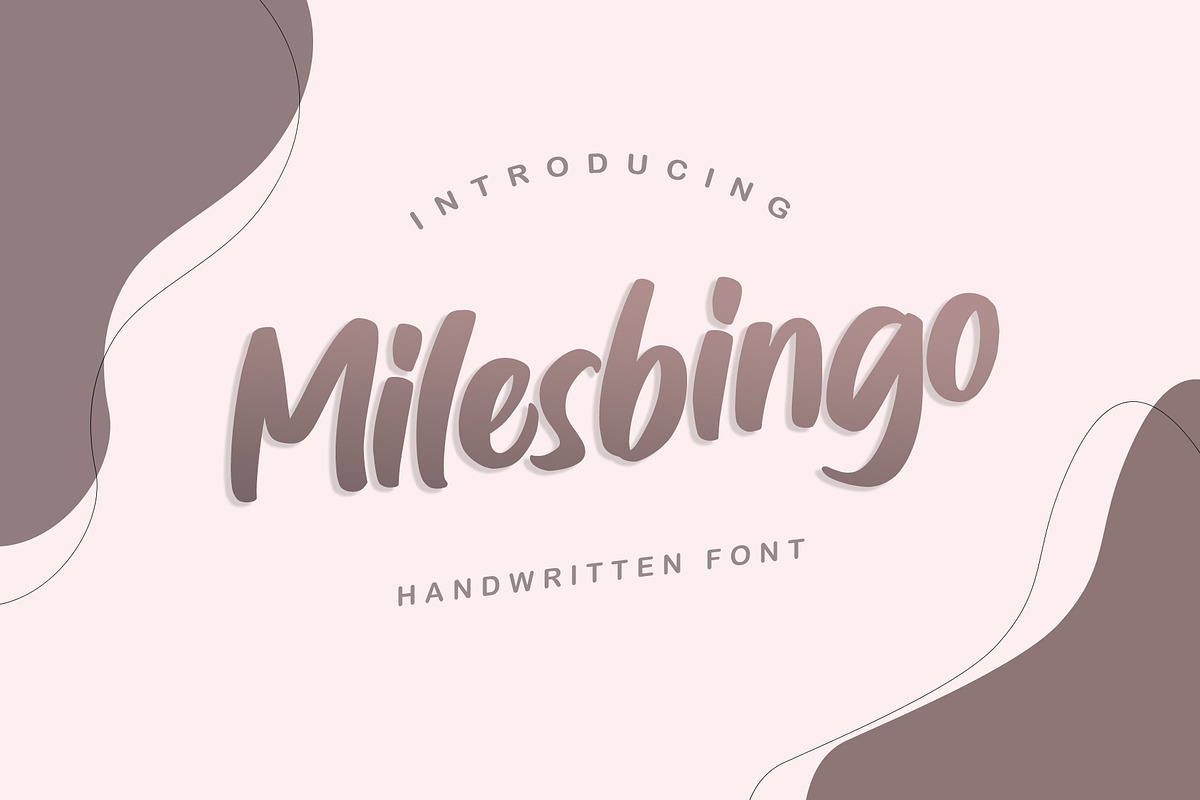 Milesbingo, a Script Font by Rochart (Photo 1 of 6)