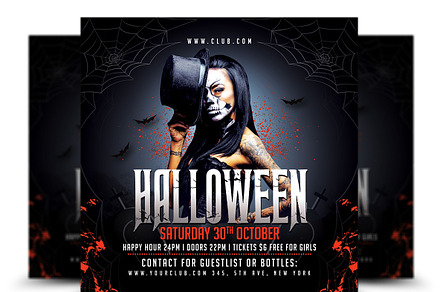 Halloween Party Flyer, a Flyer Template by AfzaalGraphics