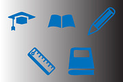 Education icon design template, a Solid Icon by Sumberpangan (Thumbnail 3 of 3)