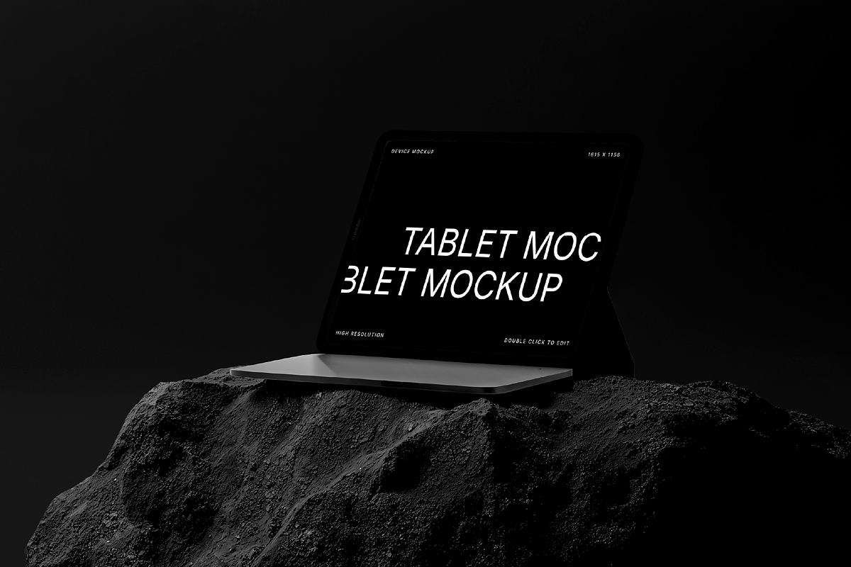 Tablet Mockup on Dark Stone, a Mac Mockup by rodrigofkaminski (Photo 3 of 4)