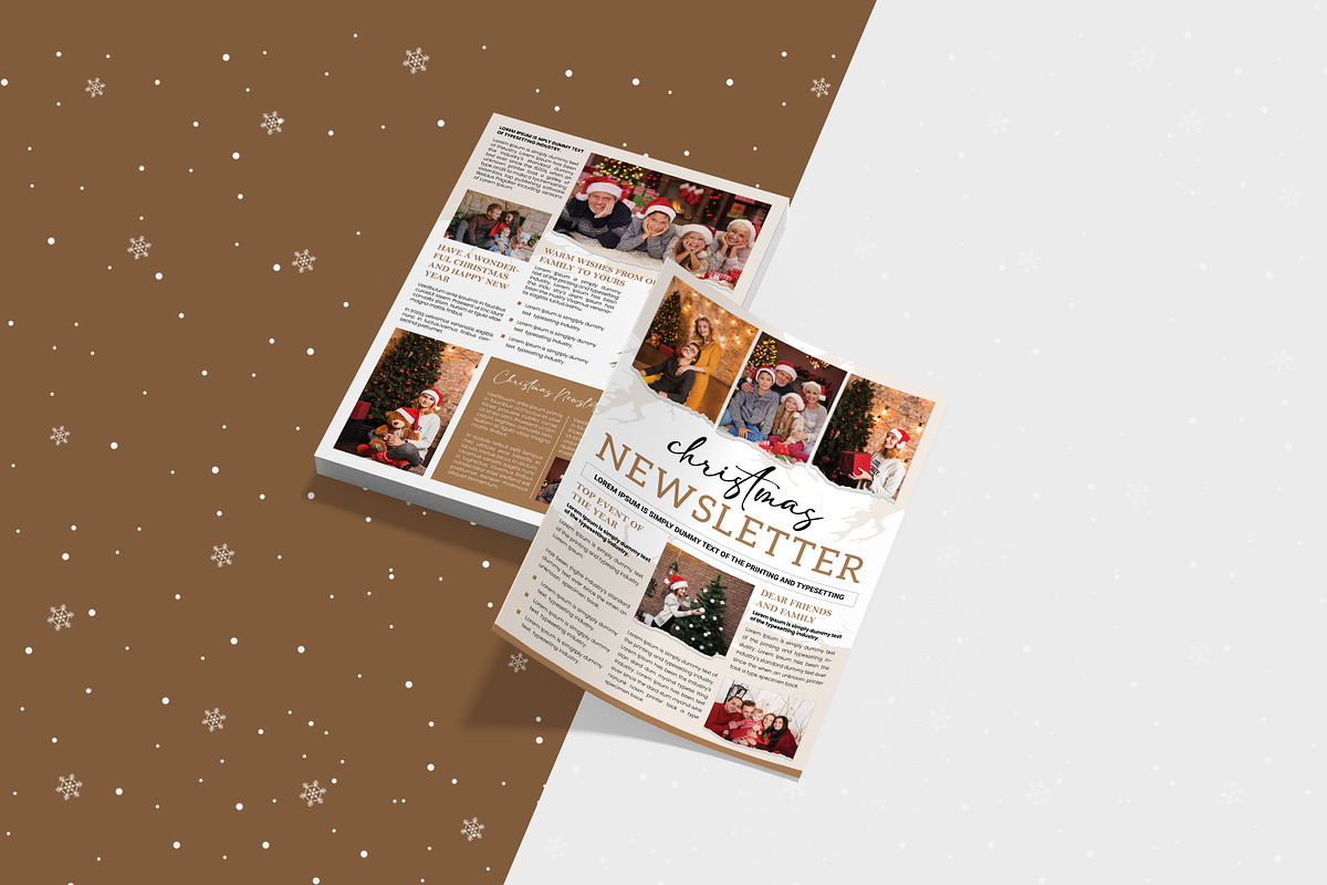Christmas Newsletter Template, a Flyer Template by crazyOWL (Photo 3 of 3)