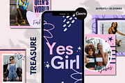CANVA | Treasure Social Media Pack, a Social Media Template by 9inchideas (Thumbnail 1 of 9)