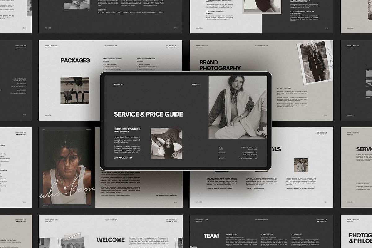Photography Services & pricing guide, a Presentation Template by Amaré Creative (Photo 1 of 7)