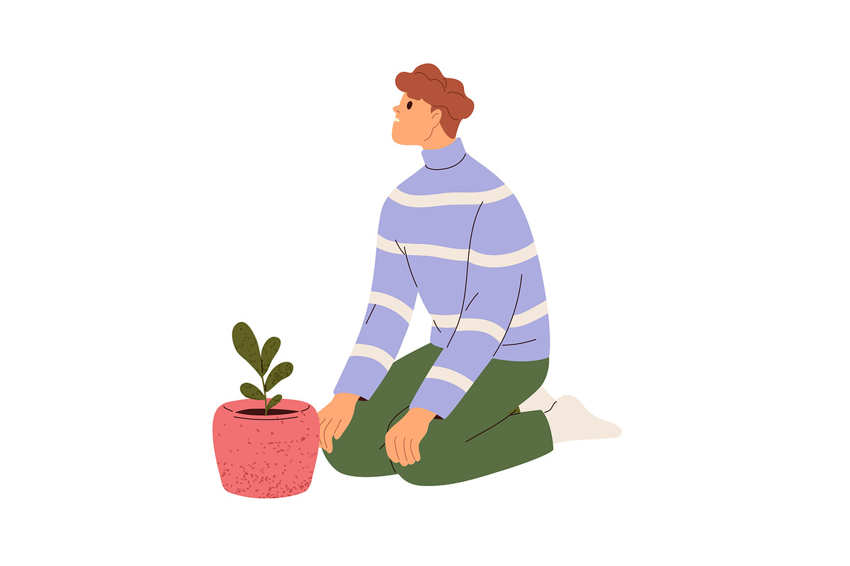 People grow and care for plants set, a Person Illustration by Good Studio (Photo 4 of 4)