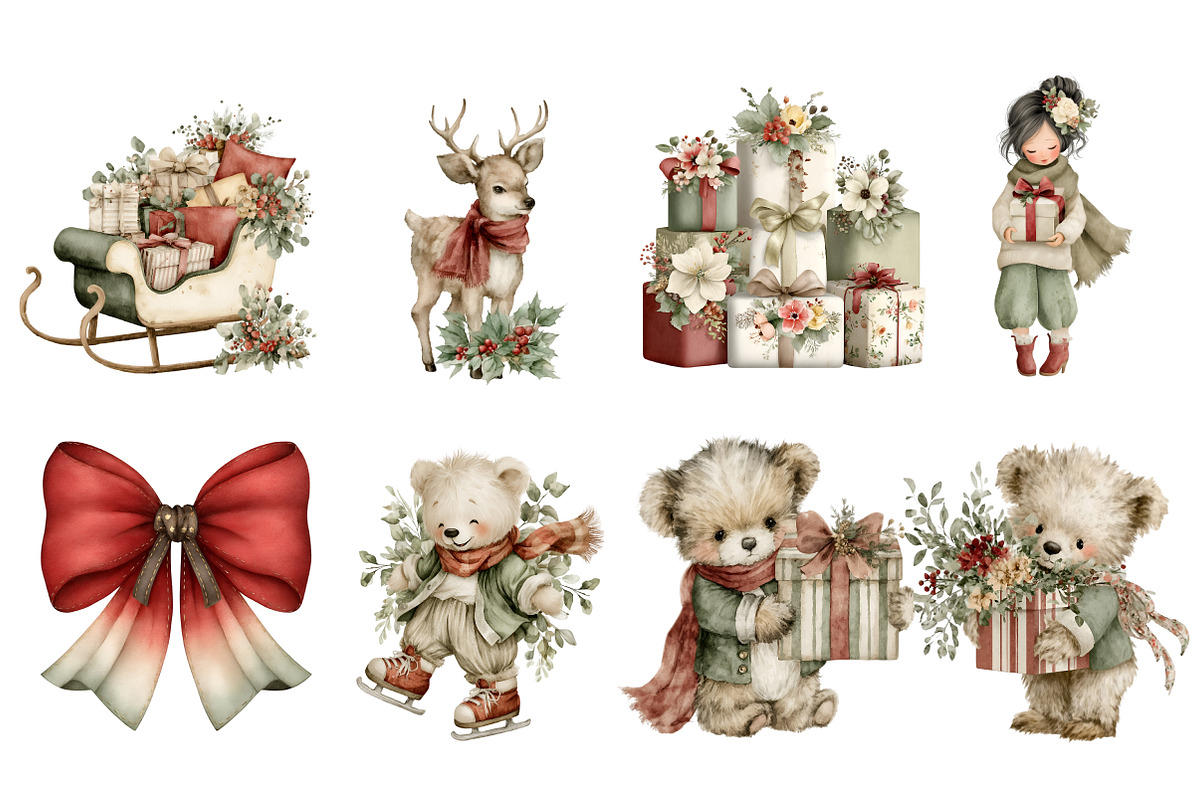 Whimsical Christmas Clipart, an Illustration by Designworld (Photo 4 of 5)