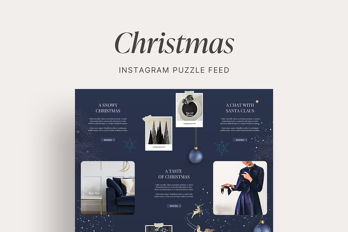 Christmas Instagram Puzzle template, a Social Media Template by LiliesandBerries (Photo 6 of 13)