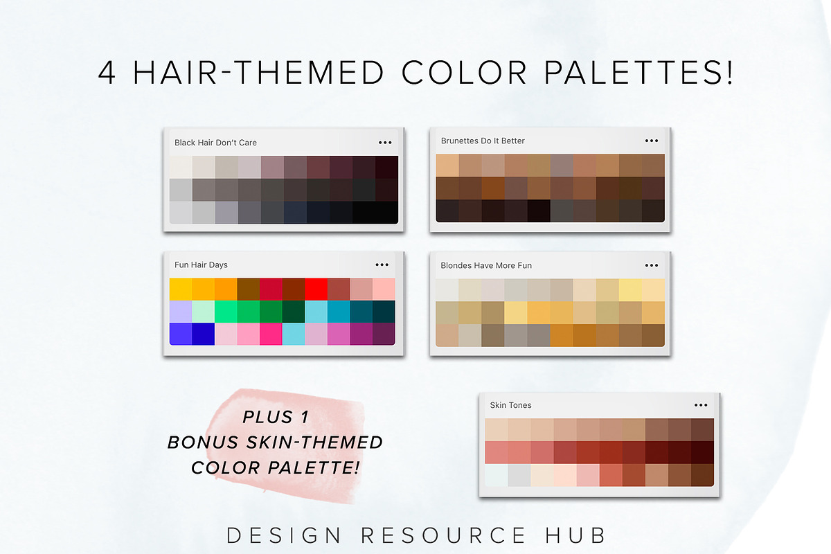 Procreate Hair Brush Set, a Brush Add-On by Design Resource Hub (Photo 8 of 8)