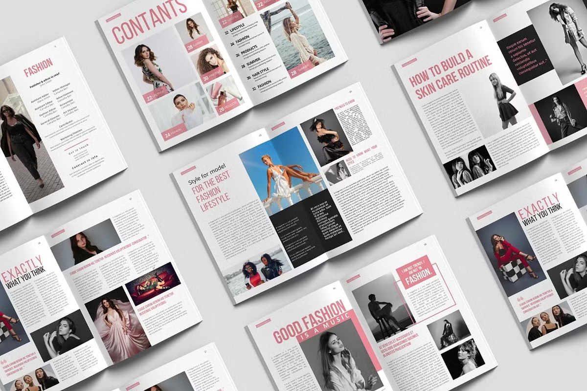 5 In 1 Fashion Magazine Canva Bundle preview 8