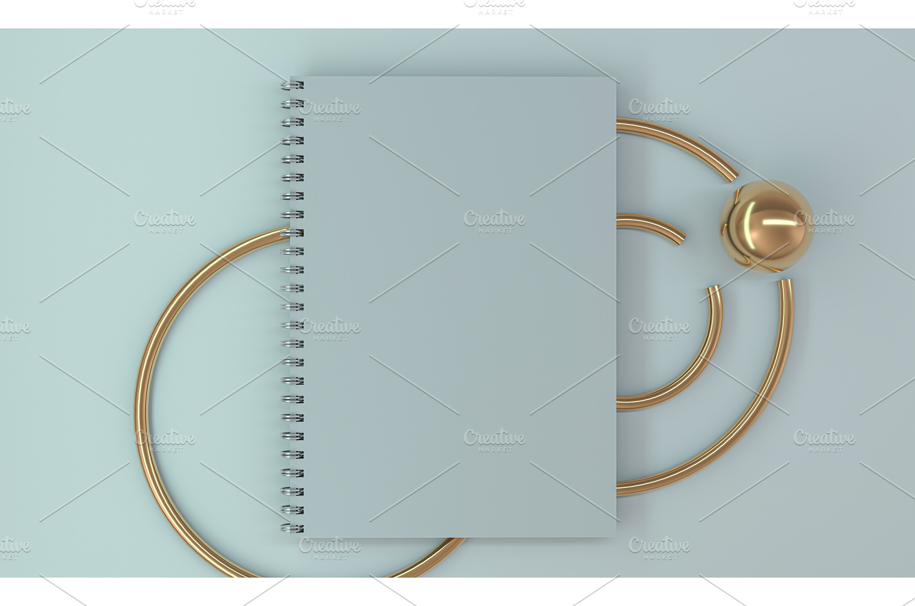 Blank spiral notebook on light, a Business Photo by 3D Graphics Shop