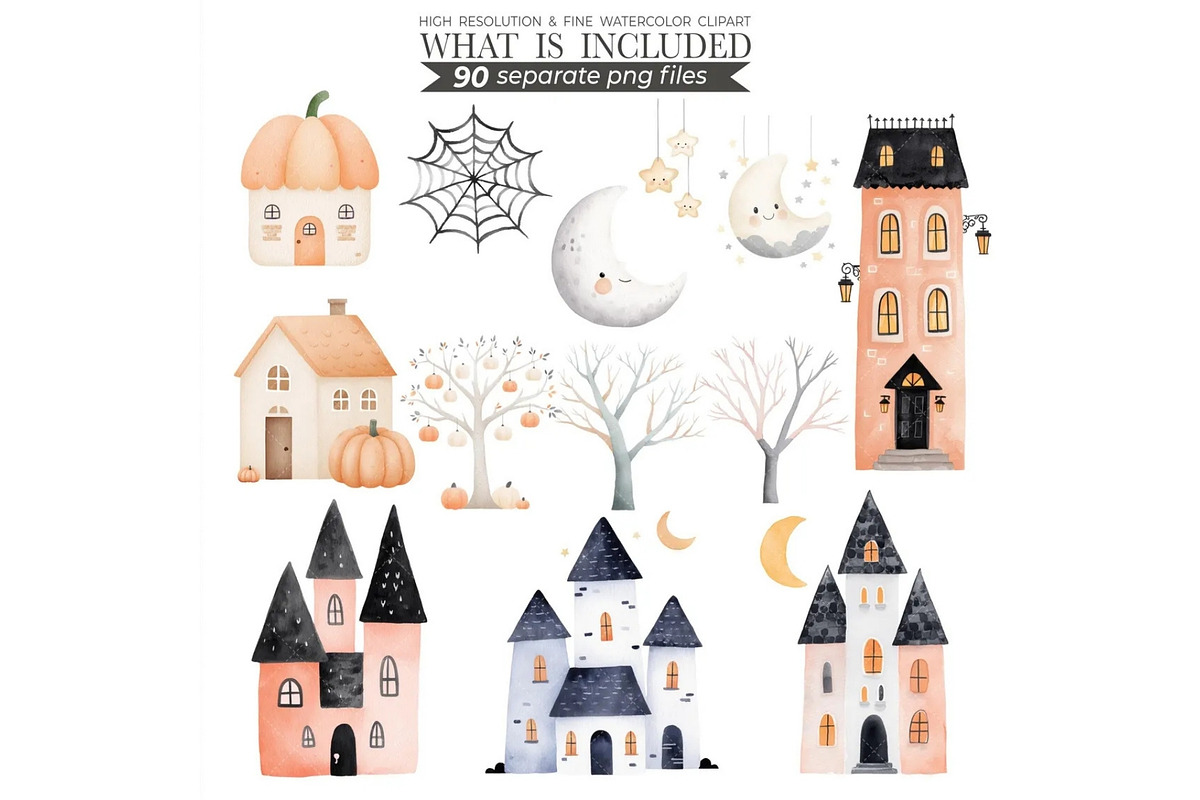 Cute Halloween Clipart - LittleBoo, an Illustration by CharmClipart (Photo 8 of 10)