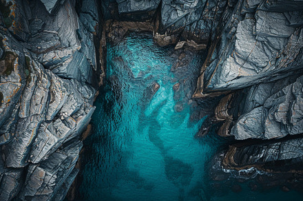 Aerial View of Turquoise Waters Nest, a Photo by Tanuart