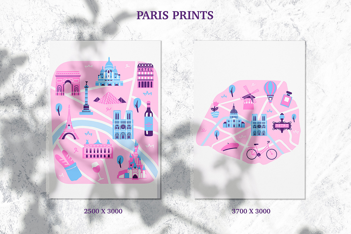 Paris Map Creator, a Decorative Illustration by Great Glebsby (Photo 2 of 7)