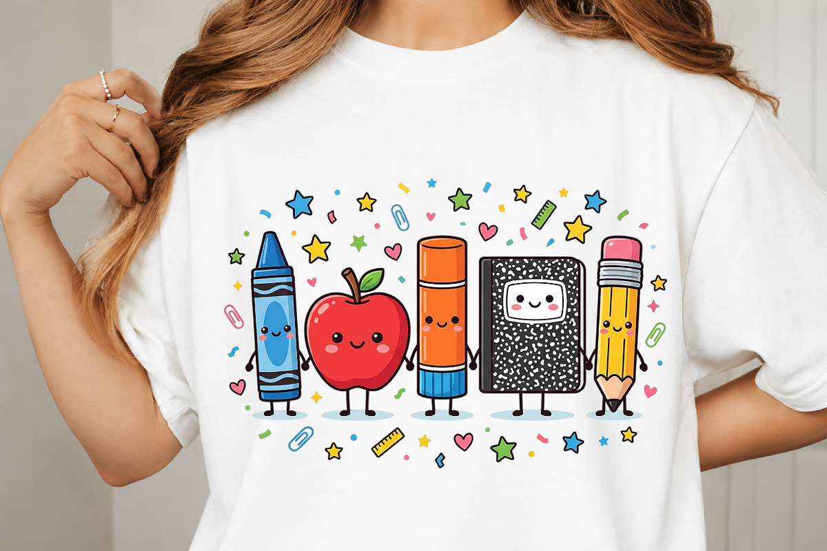 Back to School Cartoon Supplies PNG, a Transportation Illustration by Digital Artistic99 (Photo 4 of 8)