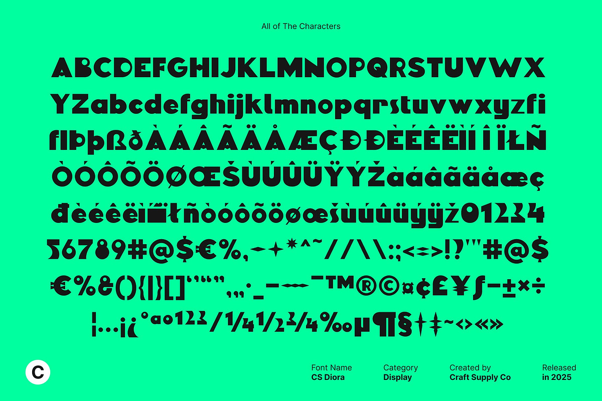 CS Diora – Bold Display Font, a Sans Serif Font by Craft Supply Co. (Photo 8 of 8)