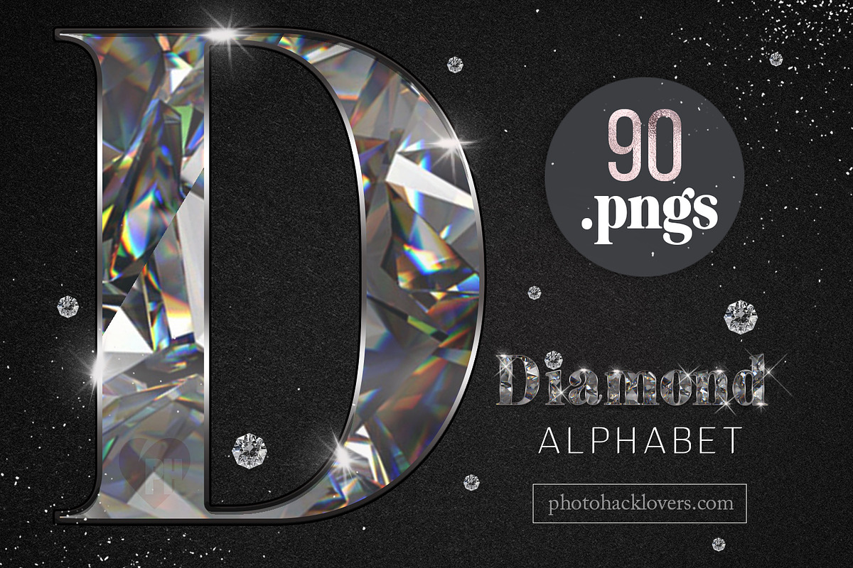 Diamond Alphabet Clip Art, a Templates & Theme by Photohacklovers (Photo 2 of 6)