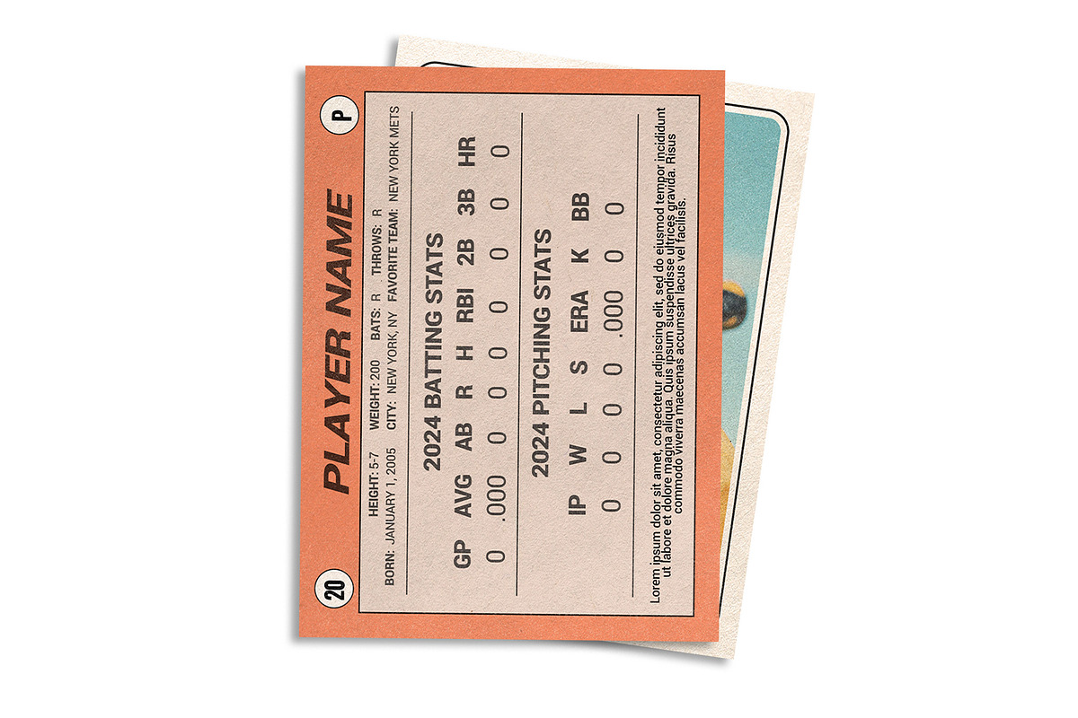 Classic ’69 Baseball Card, a Design Template by Sports Card Templates (Photo 2 of 2)