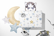 Puppy Dream Baby Watercolor Clipart, an Animal Illustration by Cat In Colour (Thumbnail 2 of 9)