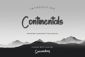 Continentals Modern San Serif Font, a Script Font by Guavanaboy