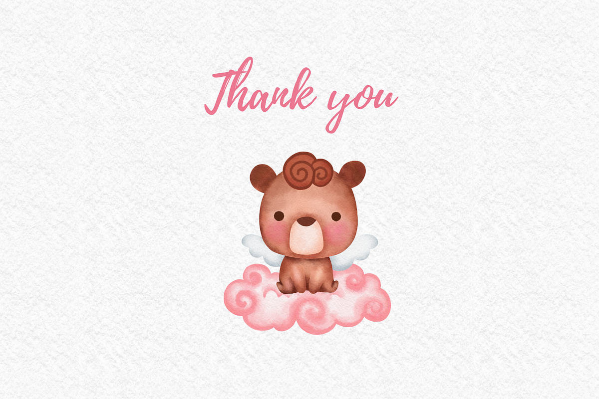 Cupid bear watercolor clipart, an Illustration by AkiraVilla (Photo 13 of 13)