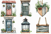 Watercolor Spring Door Clipart, an Illustration by Libby Wishes (Thumbnail 2 of 7)