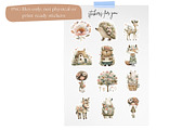 Floral Nursery Animals Clipart, a Decorative Illustration by Nicole Branger Art (Thumbnail 14 of 19)