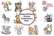 happy birthday animal sublimation, an Illustration by Milano Creative (Thumbnail 1 of 3)