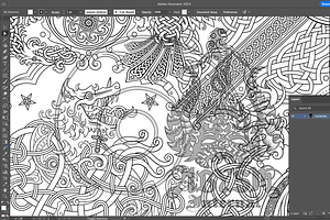 Wolf, Viking Knotwork Coloring Page