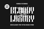 Bloody Luxury Font, a Serif Font by QR Design Studio (Thumbnail 1 of 6)