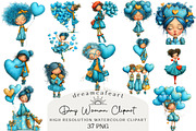 Quirky Valentine Day Woman Clipart, an Illustration by DreamCafeArt (Thumbnail 7 of 7)