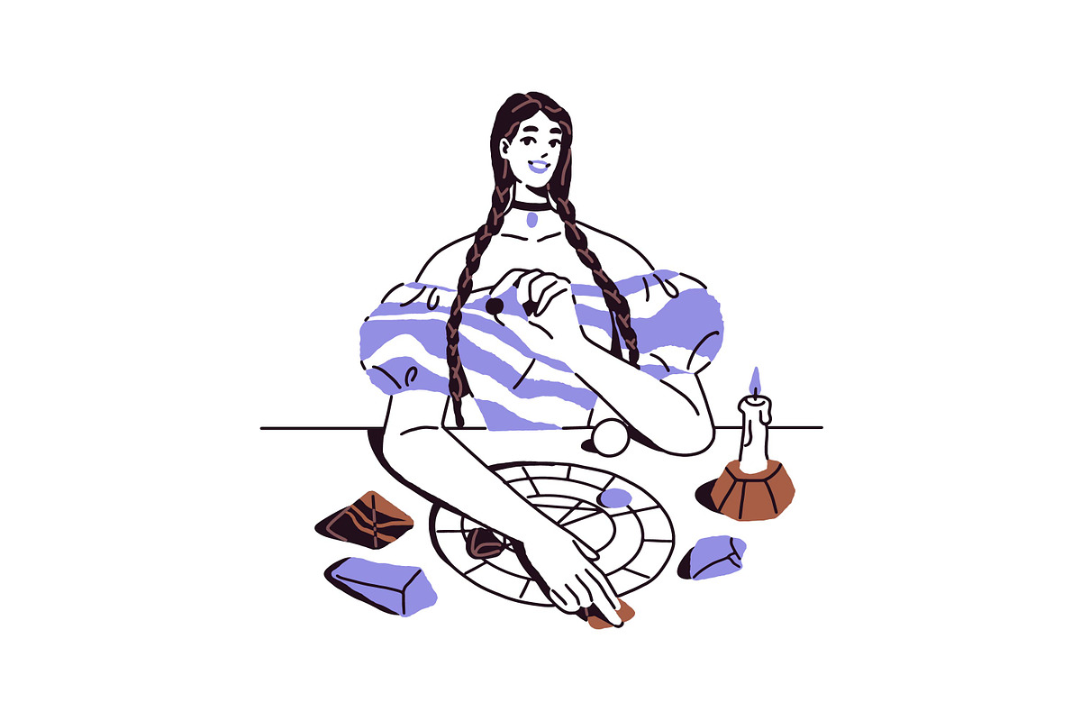 Women fortune tellers set + posters, a Person Illustration by PaperTrident (Photo 9 of 16)