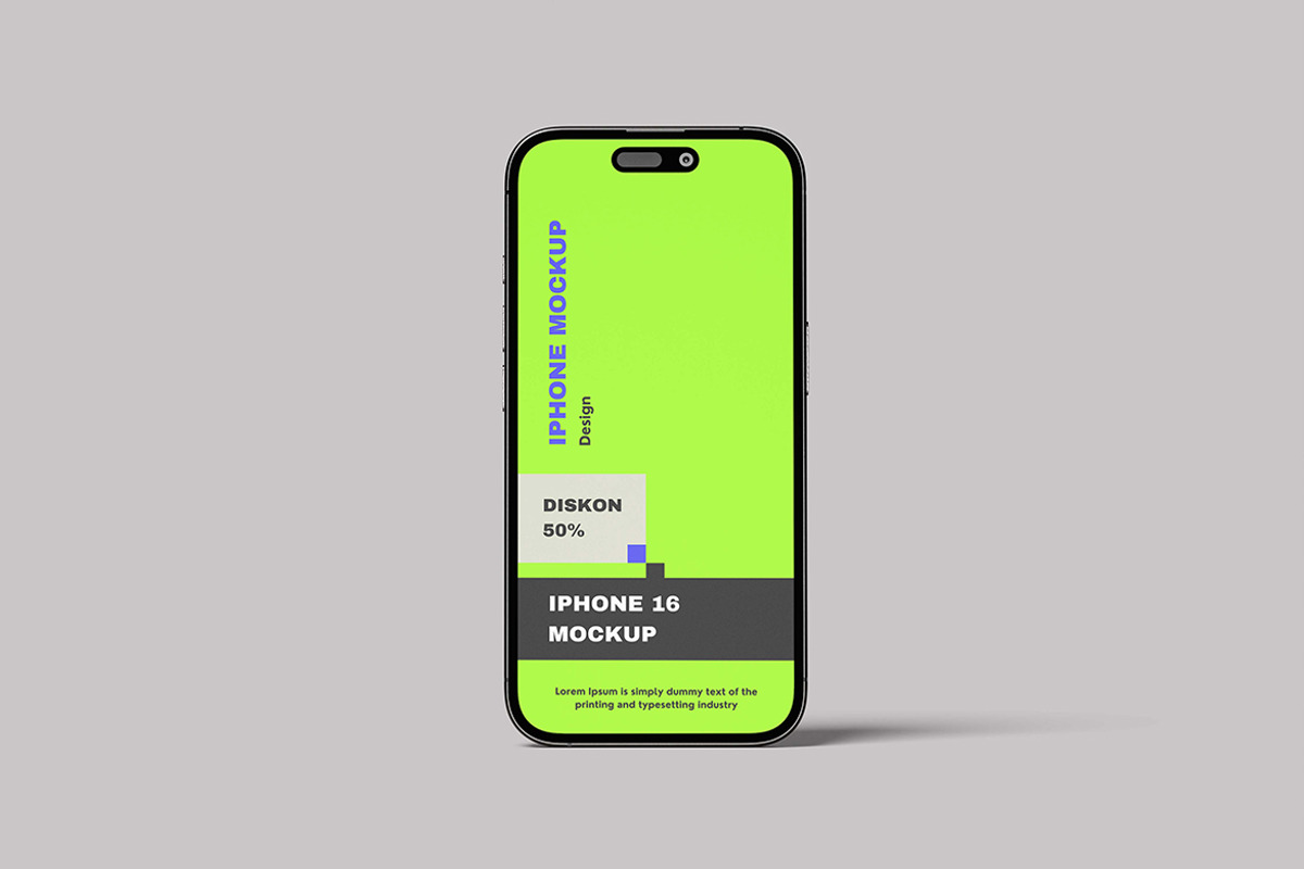 iPhone 16 Mockup, an iPhone Mockup by seramoe (Photo 4 of 5)