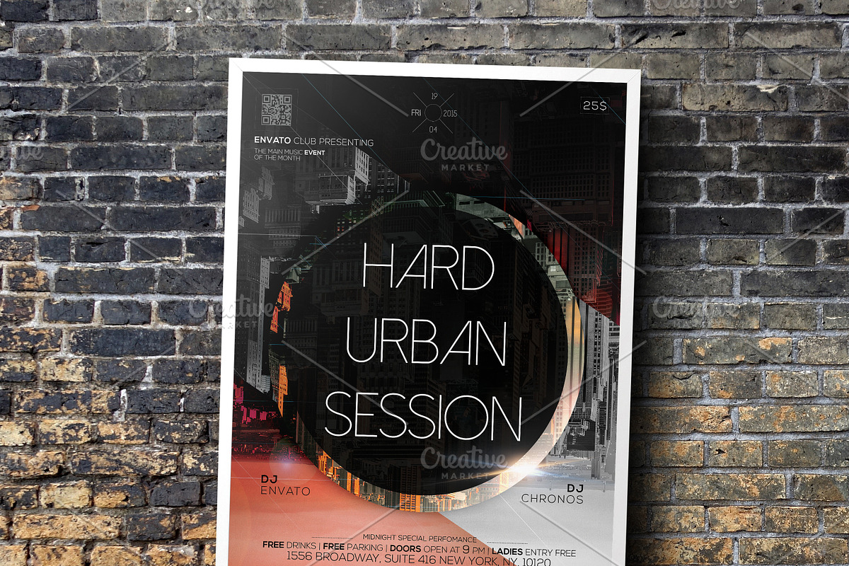Grunge Poster & Flyer Mockup, a Print Template by CREATIVE DUDE (Photo 6 of 7)