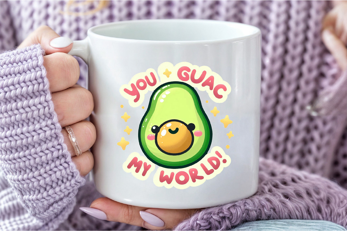 Funny,You Guac My World Sticker, an Illustration by DreamCafeArt (Photo 5 of 7)