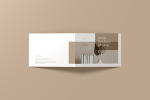 Landscape Bi-fold Brochure Mockup