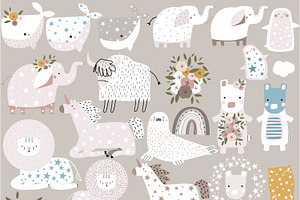 Boho Animals BONUS 125 Elements