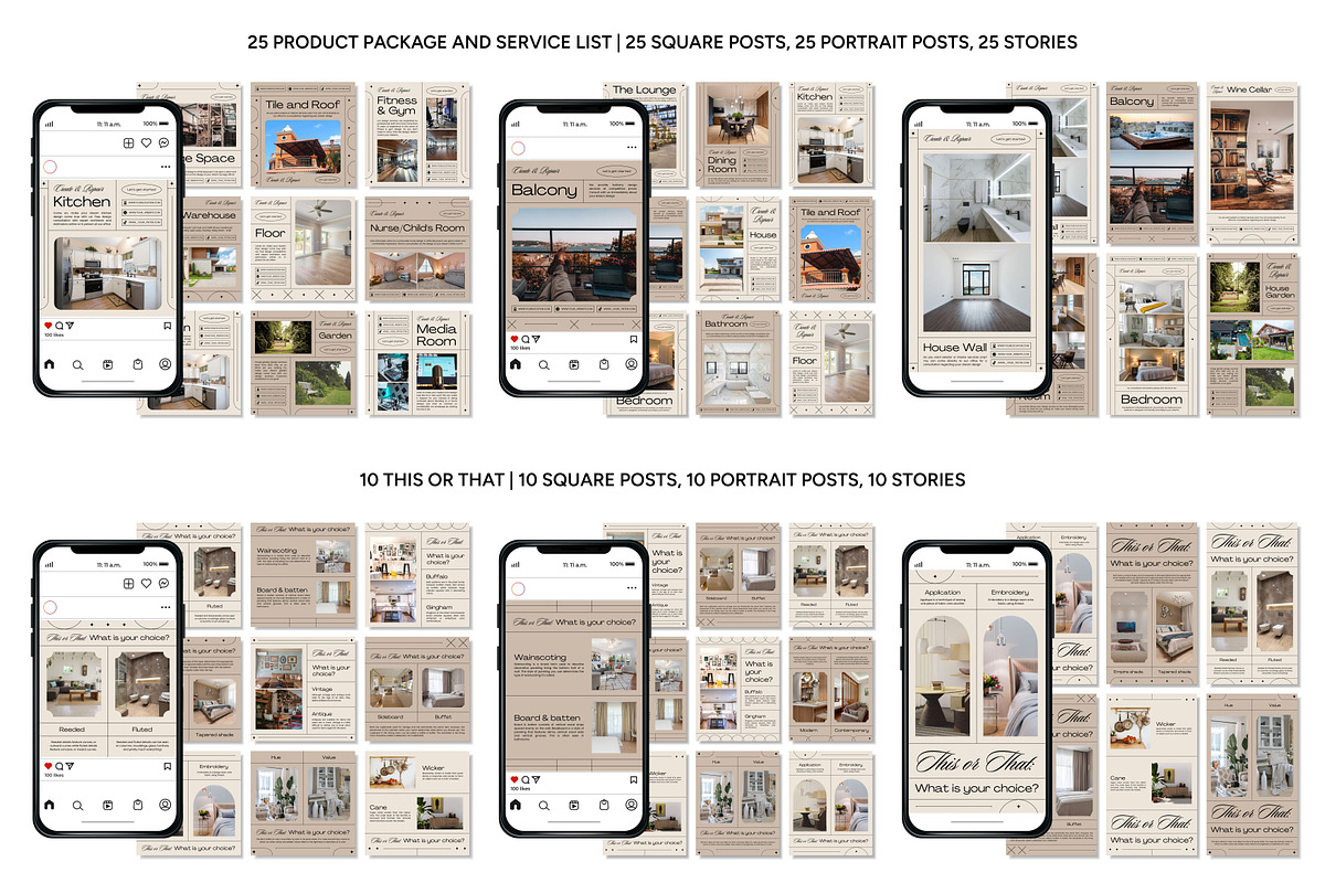 Interior Instagram Template, a Social Media Template by Kalubuak (Photo 5 of 10)