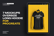 Mockup Oversize Hoodie For Procreate, a Hoody Mockup by Grow Design Craft Studio (Thumbnail 1 of 9)