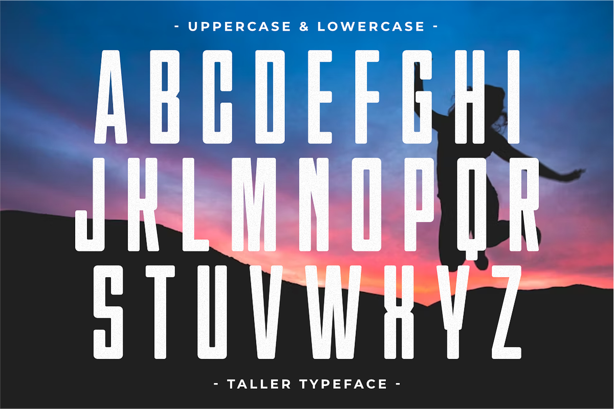 Taller - Condensed Sans Serif Font, a Sans Serif Font by Pian45 Studio (Photo 6 of 8)