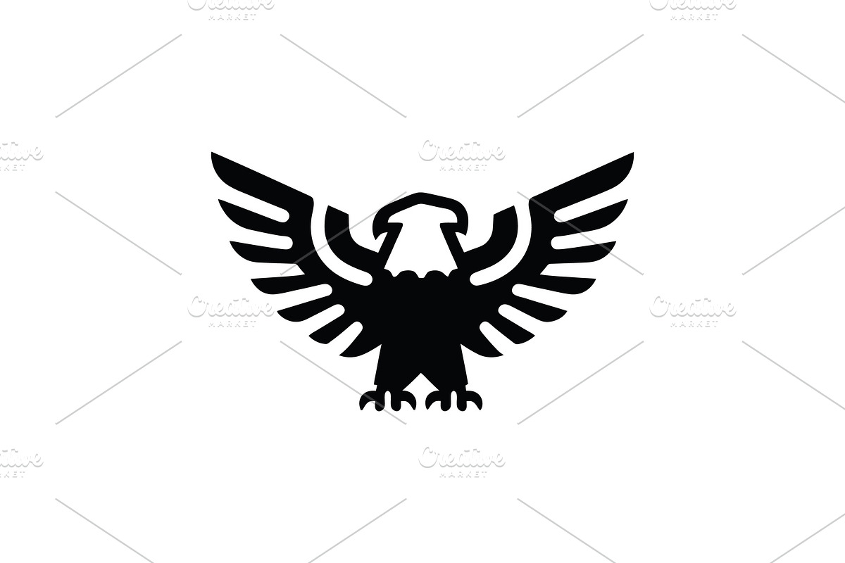 Black Silhouette Eagle Wings Spread, a Branding & Logo Template by Vectorium Studio (Photo 2 of 2)