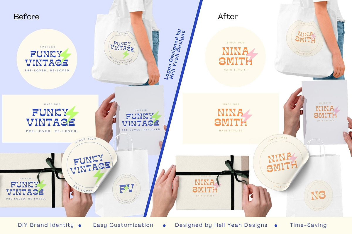 Funky Logo Designs | Brand Guide, a Branding & Logo Template by Hell Yeah Designs (Photo 6 of 9)