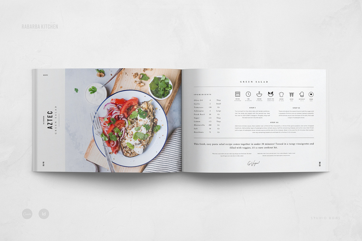 Canva Cookbook | Recipe Book, a Brochure Template by Studio Bons (Photo 4 of 27)